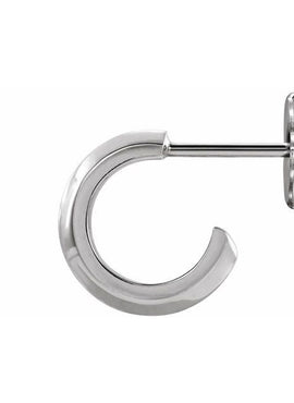 Sterling Silver Knife-Edge 10 mm Hoop Earrings