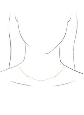 14K Yellow Gold 1/5 CTW Natural Diamond 3-Station 16