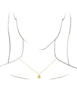 14K Rose Gold Engravable Oval 16-18