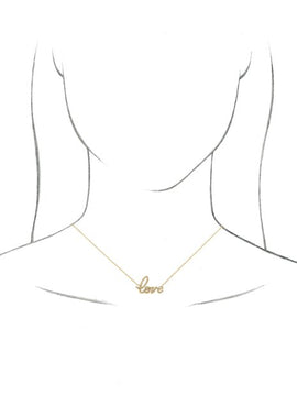 14K Yellow Gold 1/6 CTW Natural Diamond Love 18