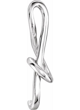 14K White Gold Treble Clef Pendant