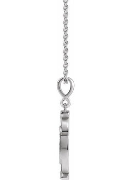 14K Yellow Gold Virgin Mary Cross Pendant