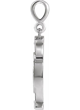14K Yellow Gold Virgin Mary Cross Pendant