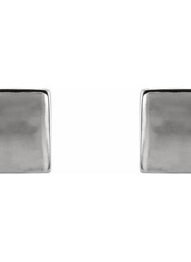 Platinum Cube Earrings