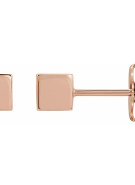 Platinum Cube Earrings