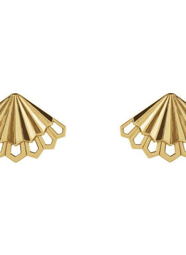 Platinum Fan Earrings