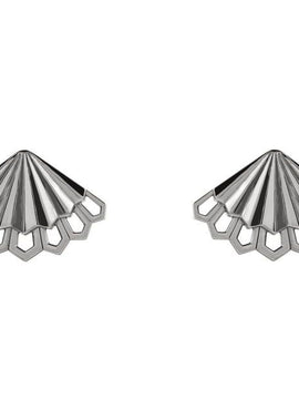 Platinum Fan Earrings