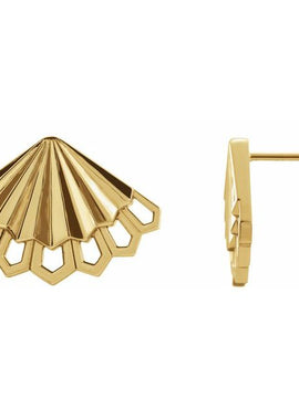 Platinum Fan Earrings