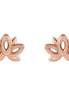 Platinum Lotus Earrings