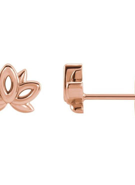 Platinum Lotus Earrings