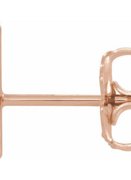 14K Rose Gold Crescent Moon Earrings