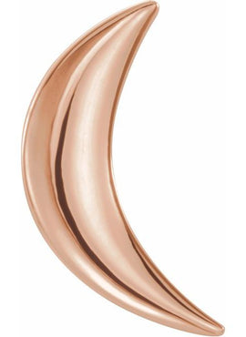 14K Rose Gold Crescent Moon Earrings