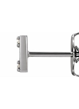 14K Rose Gold .03 CTW Natural Diamond Two-Stone Bar Earrings
