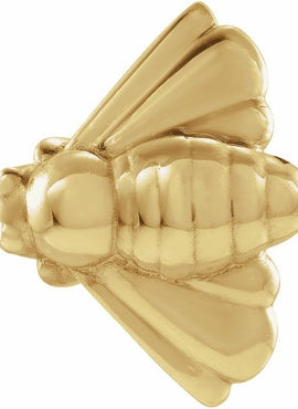 14K Yellow Gold Bee Single Earring