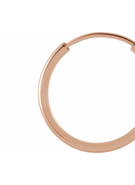 Sterling Silver Flexible Endless Tube 20 mm Hoop Earring