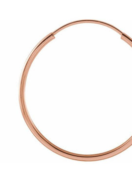 Sterling Silver Flexible Endless Tube 20 mm Hoop Earring