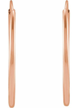 Sterling Silver Flexible Endless Tube 20 mm Hoop Earring