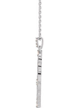 Platinum 1/6 CTW Natural Diamond Guardian Angel Pendant