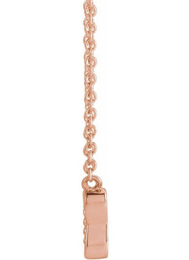 14K Rose Gold .025 CTW Natural Diamond Butterfly 16