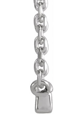 Platinum .07 CTW Natural Diamond French-Set Bar 16