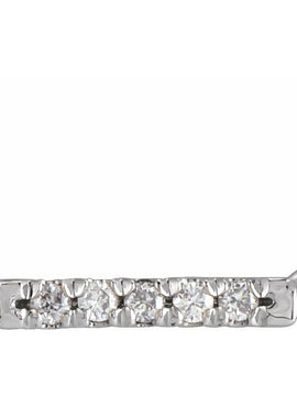 Platinum .07 CTW Natural Diamond French-Set Bar 16