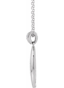14K White Gold 1/6 CTW Natural Diamond Beaded 16-18