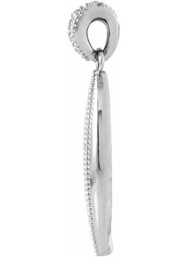 14K White Gold 1/6 CTW Natural Diamond Beaded 16-18