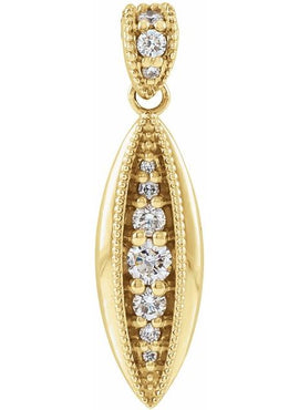 14K White Gold 1/6 CTW Natural Diamond Beaded 16-18