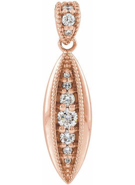 14K White Gold 1/6 CTW Natural Diamond Beaded 16-18