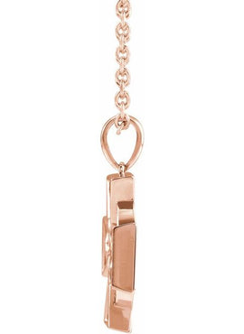 14K Yellow Gold Celtic-Inspired Cross Pendant