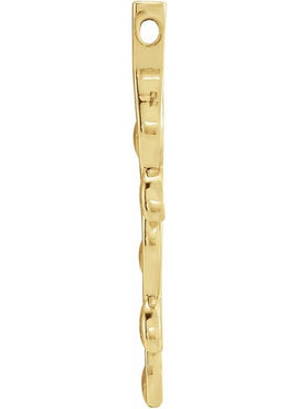 14K Rose Gold Family Vertical Bar Pendant