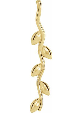 14K Rose Gold Family Vertical Bar Pendant