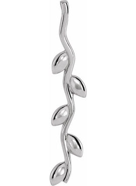 14K Rose Gold Family Vertical Bar Pendant