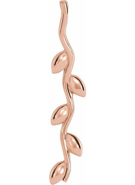 14K Rose Gold Family Vertical Bar Pendant