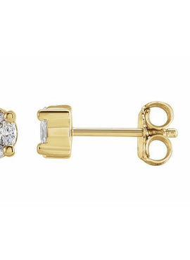 14K Yellow Gold 1/3 CTW Natural Diamond Cluster Earrings