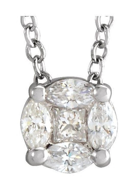 14K Yellow Gold 1/6 CTW Natural Diamond Cluster 16-18