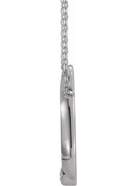 Platinum .03 CT Natural Diamond Shiva Trishula 16