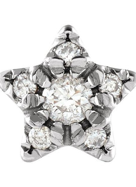 14K Yellow Gold 1/10 CTW Natural Diamond Star Earrings