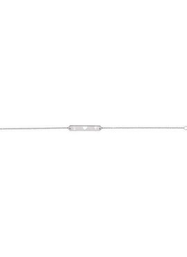 14K White Gold Faith, Love, Hope Bar 6 1/2-7 1/2