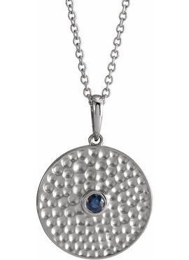 14K Rose Gold Lab-Grown Alexandrite Beaded Disc 16-18