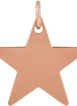 14K White Gold Star Pendant