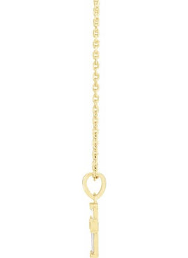 14K Yellow Gold 1/10 CTW Natural Diamond Cross Pendant