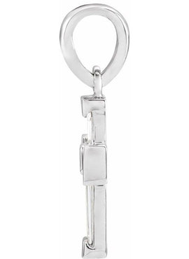 14K Yellow Gold 1/10 CTW Natural Diamond Cross Pendant