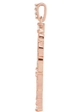 Platinum 1/6 CTW Natural Diamond Guardian Angel Pendant