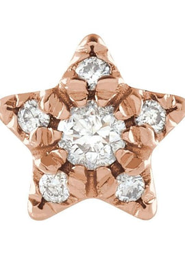 14K Yellow Gold 1/10 CTW Natural Diamond Star Earrings