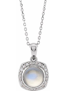 14K Rose Gold Natural Ethiopian Opal & 1/8 CTW Natural Diamond Halo-Style 16-18
