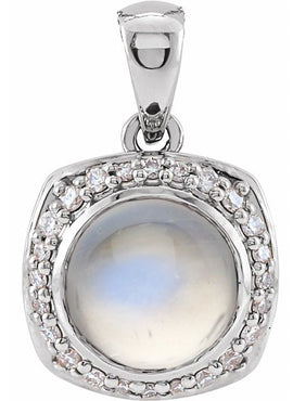 14K Rose Gold Natural Ethiopian Opal & 1/8 CTW Natural Diamond Halo-Style 16-18