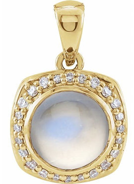 14K Rose Gold Natural Ethiopian Opal & 1/8 CTW Natural Diamond Halo-Style 16-18