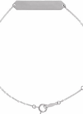 14K White Gold Geometric 7-8