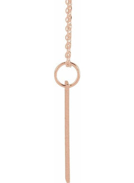 14K White Gold 20x5 mm Engravable Bar Charm/Pendant